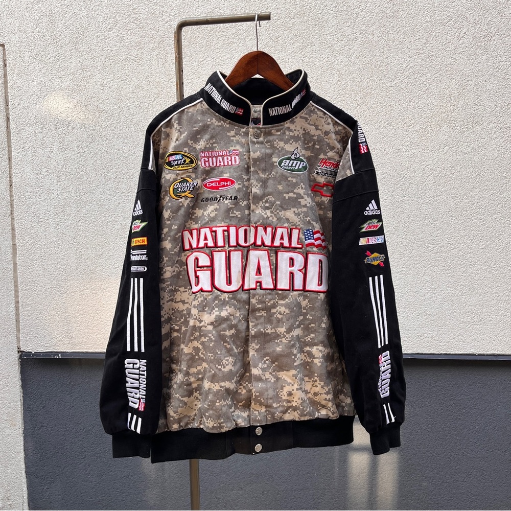 Dale Earnhardt Jr National Guard Camo Race Nascar Jacket